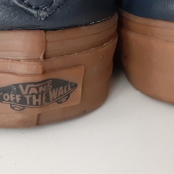 VAN's dark blue leather boot with gum sole - MENS's size 9 1/2 women's s… - Picture 4 of 9